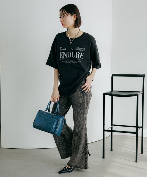 PAGEBOY（ページボーイ）の「アイススウェットロゴT（Tシャツ/カットソー・レディース・ブラック/ブルー/オートミール・FREE）」の21枚目の写真