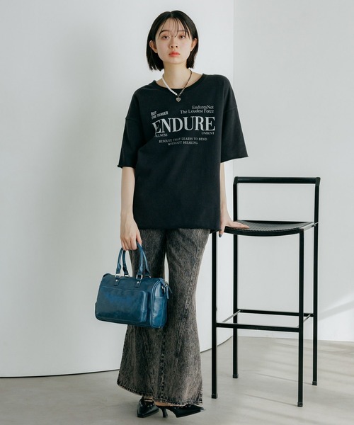 PAGEBOY（ページボーイ）の「アイススウェットロゴT（Tシャツ/カットソー・レディース・ブラック/ブルー/オートミール・FREE）」の22枚目の写真