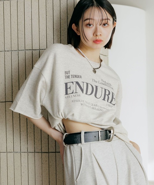 PAGEBOY（ページボーイ）の「アイススウェットロゴT（Tシャツ/カットソー・レディース・ブラック/ブルー/オートミール・FREE）」の11枚目の写真