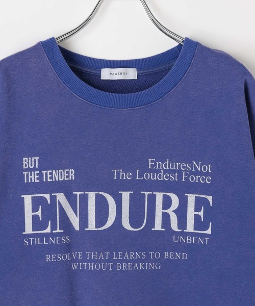 PAGEBOY（ページボーイ）の「アイススウェットロゴT（Tシャツ/カットソー・レディース・ブラック/ブルー/オートミール・FREE）」の4枚目の写真