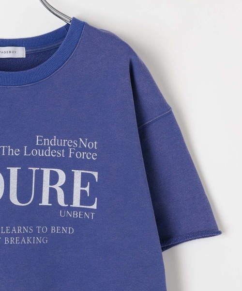 PAGEBOY（ページボーイ）の「アイススウェットロゴT（Tシャツ/カットソー・レディース・ブラック/ブルー/オートミール・FREE）」の6枚目の写真