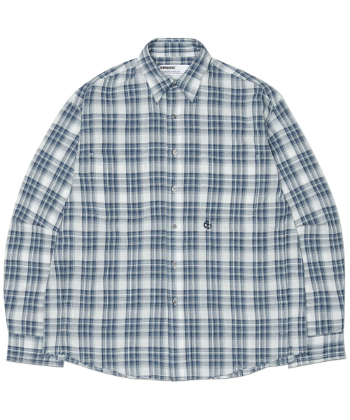 NOMANUAL(NOMANUAL)の「NEO CHECK SHIRT - BLUE(シャツ/ブラウス・レディース・その他・LARGE/SMALL/MEDIUM)」の1枚目の写真