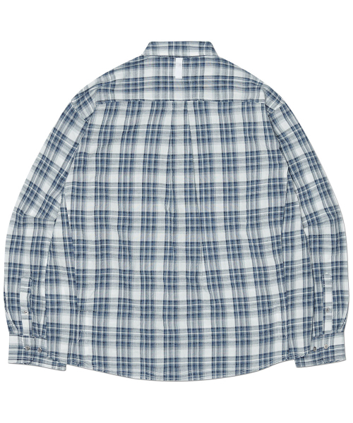 NOMANUAL(NOMANUAL)の「NEO CHECK SHIRT - BLUE(シャツ/ブラウス・レディース・その他・LARGE/SMALL/MEDIUM)」の7枚目の写真