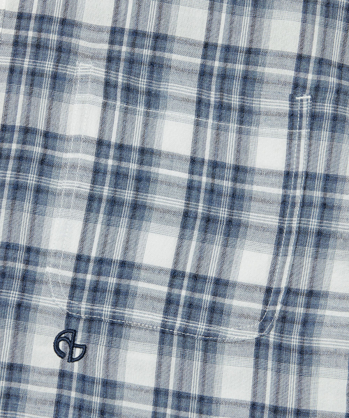NOMANUAL(NOMANUAL)の「NEO CHECK SHIRT - BLUE(シャツ/ブラウス・レディース・その他・LARGE/SMALL/MEDIUM)」の4枚目の写真