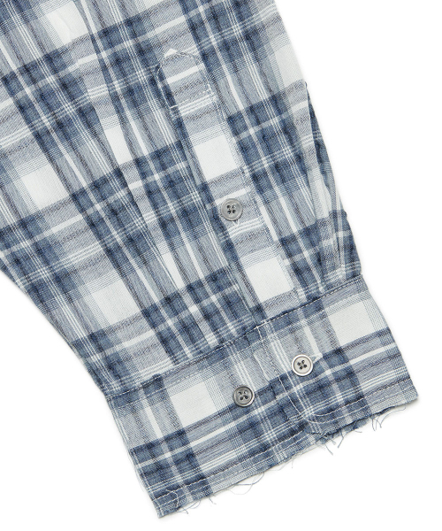 NOMANUAL(NOMANUAL)の「NEO CHECK SHIRT - BLUE(シャツ/ブラウス・レディース・その他・LARGE/SMALL/MEDIUM)」の5枚目の写真