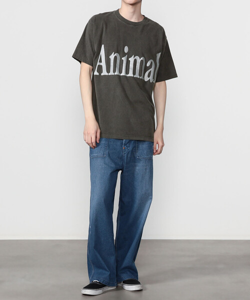 Bshop(ビショップ)の「STUDIO WEAREALLANIMALS | Animals Letter 半袖Tシャツ MEN(Tシャツ/カットソー・メンズ・ブラック系その他/Nat・XL/L)」の12枚目の写真