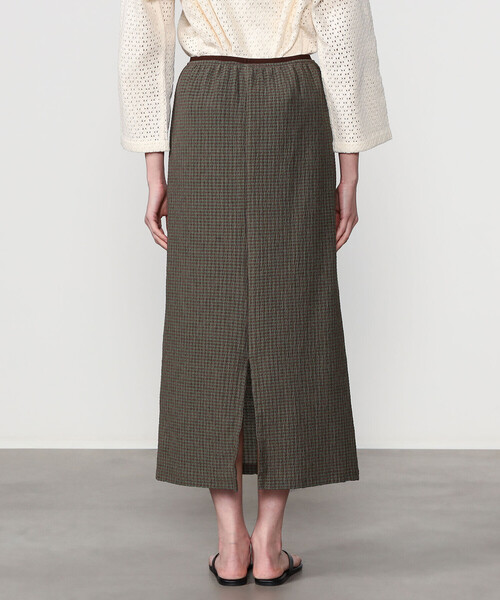 Bshop（ビショップ）の「BRACCAE | シャーリング タイトスカート WOMEN（スカート・レディース・ブルー系その他/ブラウン系その他・1）」の6枚目の写真