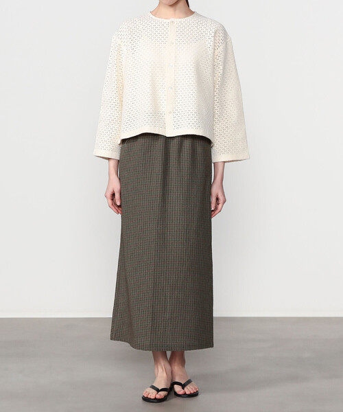 Bshop（ビショップ）の「BRACCAE | シャーリング タイトスカート WOMEN（スカート・レディース・ブルー系その他/ブラウン系その他・1）」の3枚目の写真