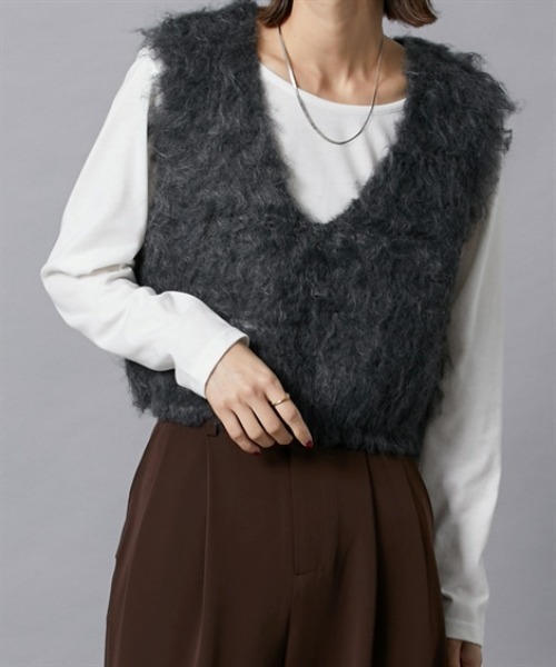 nissen(ニッセン)の「【洗える】重ね着用長袖Tシャツ(ラウンドへム・スクエアへム)(Tシャツ/カットソー・レディース・ホワイト系1/ホワイト系3/ホワイト系4/ホワイト系2・L/M/LL/3L/S)」の11枚目の写真