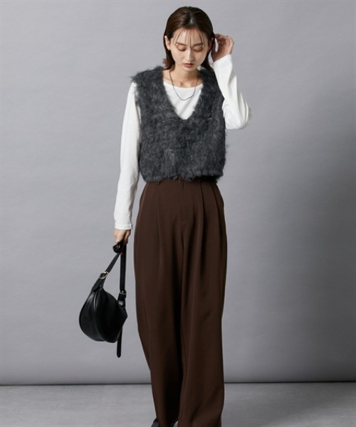 nissen(ニッセン)の「【洗える】重ね着用長袖Tシャツ(ラウンドへム・スクエアへム)(Tシャツ/カットソー・レディース・ホワイト系1/ホワイト系3/ホワイト系4/ホワイト系2・L/M/LL/3L/S)」の12枚目の写真