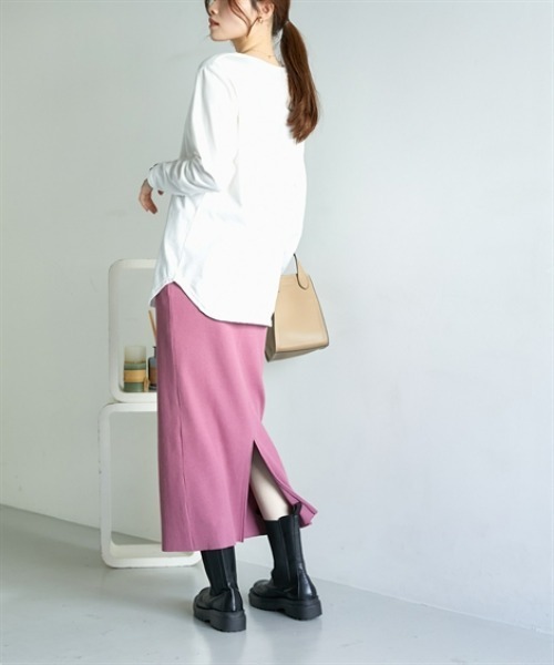 nissen(ニッセン)の「【洗える】重ね着用長袖Tシャツ(ラウンドへム・スクエアへム)(Tシャツ/カットソー・レディース・ホワイト系1/ホワイト系3/ホワイト系4/ホワイト系2・L/M/LL/3L/S)」の17枚目の写真