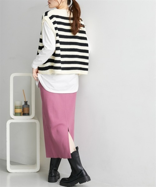 nissen(ニッセン)の「【洗える】重ね着用長袖Tシャツ(ラウンドへム・スクエアへム)(Tシャツ/カットソー・レディース・ホワイト系1/ホワイト系3/ホワイト系4/ホワイト系2・L/M/LL/3L/S)」の20枚目の写真