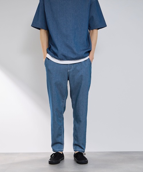 NAVY（ネイビー）の「NAVY　ブリーズデニム イージーパンツ2（デニムパンツ・メンズ・サックスブルー/グレー/ブルー/ネイビー・S/M/L/XL）」の9枚目の写真