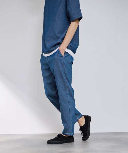 NAVY（ネイビー）の「NAVY　ブリーズデニム イージーパンツ2（デニムパンツ・メンズ・サックスブルー/グレー/ブルー/ネイビー・S/M/L/XL）」の10枚目の写真