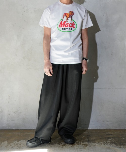 C.E.L.STORE(セルストア)の「MACK TRUCKS / マック トラックス 70S CREW TEE クルーネック半袖Tシャツ(Tシャツ/カットソー・メンズ・ホワイト/スミクロ/ライトグレー・MEDIUM/LARGE/X-LARGE/SMALL)」の5枚目の写真