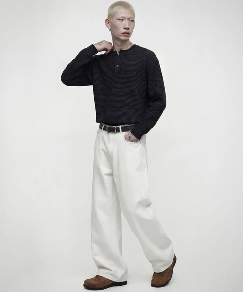 DWSE（ディーダブリューエスイー）の「DWSE／Essential デニム（デニムパンツ・メンズ・ブラック/ホワイト・MEDIUM）」の3枚目の写真