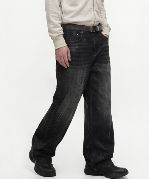 DWSE（ディーダブリューエスイー）の「DWSE／Essential デニム（デニムパンツ・メンズ・ブラック/ホワイト・MEDIUM）」の8枚目の写真