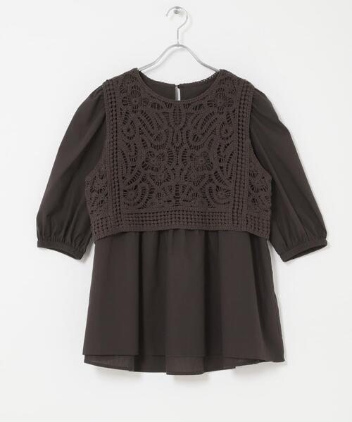 ITEMS URBANRESEARCH(アイテムズ アーバンリサーチ)の「レースベストドッキングチュニック(シャツ/ブラウス・レディース・ベージュ/ブラウン・FREE)」の8枚目の写真