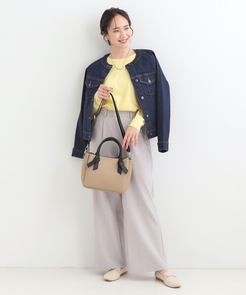 SHOO・LA・RUE(シューラルー)の「ハンドルリボンデザイントートバッグ(トートバッグ・レディース・ベージュ系4/ブラック/アイボリー系4・00)」の7枚目の写真