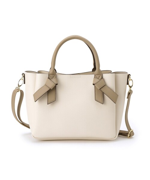 SHOO・LA・RUE(シューラルー)の「ハンドルリボンデザイントートバッグ(トートバッグ・レディース・ベージュ系4/ブラック/アイボリー系4・00)」の12枚目の写真