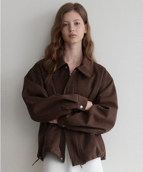 LENAV(ルナブ)の「Les suede kara Jacket (brown)(ライダースジャケット・レディース・その他・LARGE/MEDIUM)」の1枚目の写真