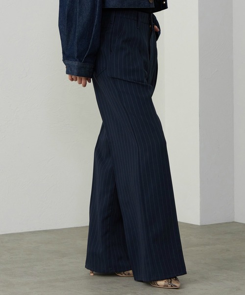 Lee(リー)の「Lee/リー【LADYS】WRANGLER WRANCHER WIDE/【サマーウールライク】ランチャー フレアーワイドパンツ(その他パンツ・レディース・ネイビー/チャコール・X-SMALL/SMALL/MEDIUM)」の6枚目の写真