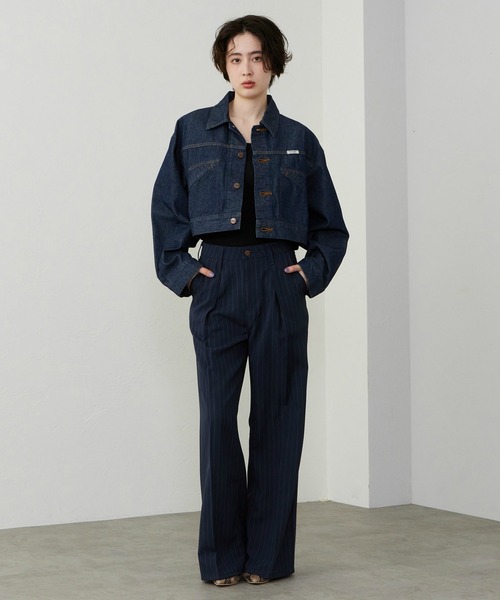 Lee(リー)の「Lee/リー【LADYS】WRANGLER WRANCHER WIDE/【サマーウールライク】ランチャー フレアーワイドパンツ(その他パンツ・レディース・ネイビー/チャコール・X-SMALL/SMALL/MEDIUM)」の11枚目の写真