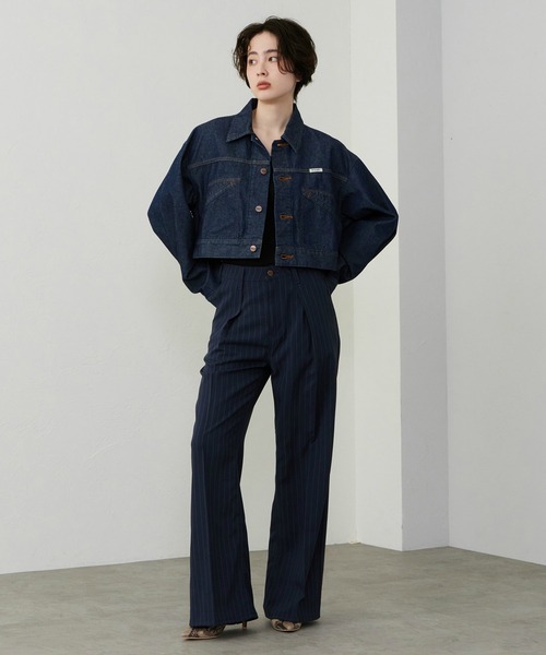 Lee(リー)の「Lee/リー【LADYS】WRANGLER WRANCHER WIDE/【サマーウールライク】ランチャー フレアーワイドパンツ(その他パンツ・レディース・ネイビー/チャコール・X-SMALL/SMALL/MEDIUM)」の12枚目の写真