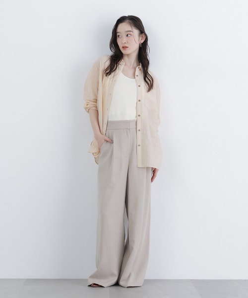 N.(N. Natural Beauty Basic)(エヌエヌナチュラルビューティーベーシック)の「シアーストライプシャツ(シャツ/ブラウス・レディース・ブルー系その他2/ピンク系その他2/ベージュ系その他・FREE)」の20枚目の写真