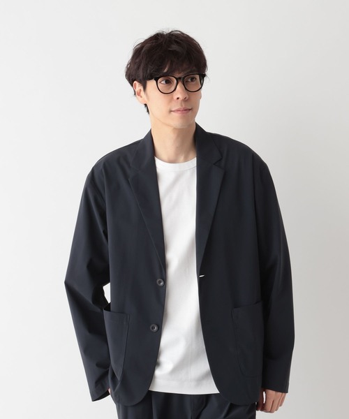 GLOBAL WORK（グローバルワーク）の「イージーケアストレッチジャケット/638690（テーラードジャケット・メンズ・ネイビー/ダークブラウン・LARGE/SMALL/MEDIUM）」の2枚目の写真
