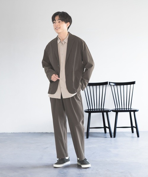 GLOBAL WORK（グローバルワーク）の「イージーケアストレッチジャケット/638690（テーラードジャケット・メンズ・ネイビー/ダークブラウン・LARGE/SMALL/MEDIUM）」の5枚目の写真