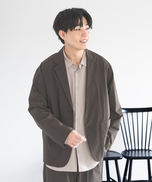 GLOBAL WORK（グローバルワーク）の「イージーケアストレッチジャケット/638690（テーラードジャケット・メンズ・ネイビー/ダークブラウン・LARGE/SMALL/MEDIUM）」の7枚目の写真