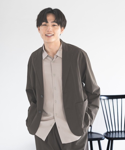 GLOBAL WORK（グローバルワーク）の「イージーケアストレッチジャケット/638690（テーラードジャケット・メンズ・ネイビー/ダークブラウン・LARGE/SMALL/MEDIUM）」の8枚目の写真