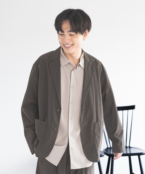 GLOBAL WORK（グローバルワーク）の「イージーケアストレッチジャケット/638690（テーラードジャケット・メンズ・ネイビー/ダークブラウン・LARGE/SMALL/MEDIUM）」の9枚目の写真