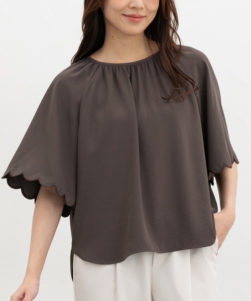 スカラップ刺繍ブラウス（シャツ/ブラウス）｜Honeys（ハニーズ）の