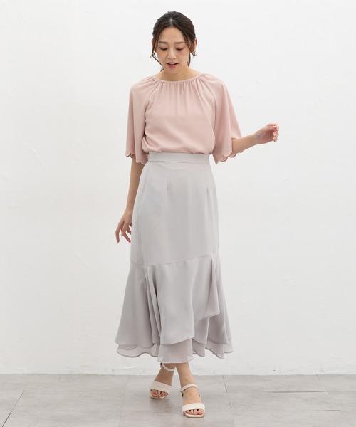 Honeys(ハニーズ)の「スカラップ刺繍ブラウス(シャツ/ブラウス・レディース・ホワイト系その他/ピンク/ブラウン・L/LL/S/M)」の5枚目の写真