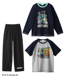 QUNTSTYLE（キュントスタイル）の「【MINECRAFT】２トップスパジャマ（半袖トップス+長袖トップス+長丈パンツ）（ルームウェア/パジャマ）」