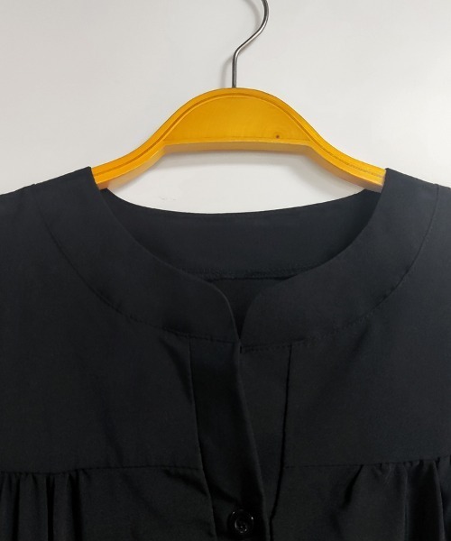 ONEP STAR（ワンピスター）の「ティアードロングシャツワンピース（シャツワンピース・レディース・ブラック・LARGE/MEDIUM/X-LARGE）」の7枚目の写真
