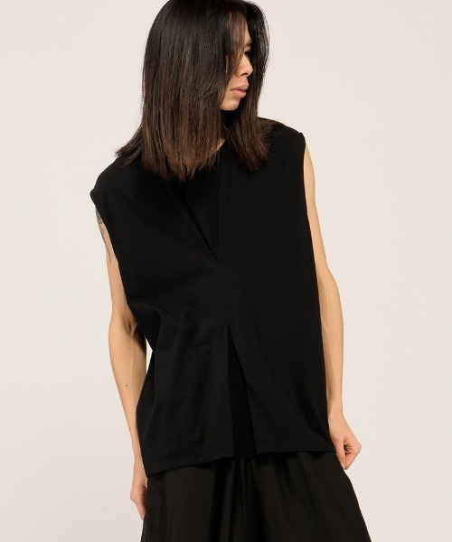 NO ID.（ノーアイディ）の「mta616- ｾﾝﾀｰﾀｯｸｽﾘｰﾌﾞﾚｽPO スリーブレスTシャツ(858006-454T)（タンクトップ・メンズ・ホワイト/グレー/ブラック・ONE SIZE）」の11枚目の写真