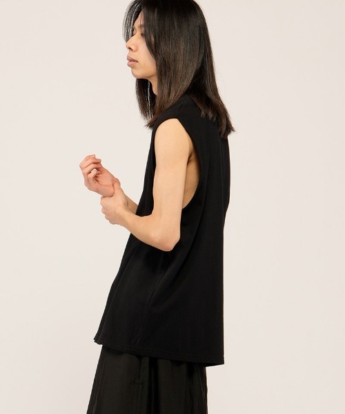 NO ID.（ノーアイディ）の「mta616- ｾﾝﾀｰﾀｯｸｽﾘｰﾌﾞﾚｽPO スリーブレスTシャツ(858006-454T)（タンクトップ・メンズ・ホワイト/グレー/ブラック・ONE SIZE）」の12枚目の写真