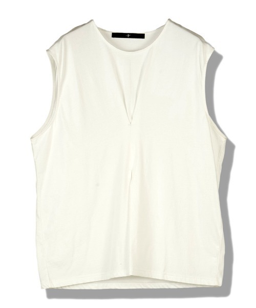 NO ID.（ノーアイディ）の「mta616- ｾﾝﾀｰﾀｯｸｽﾘｰﾌﾞﾚｽPO スリーブレスTシャツ(858006-454T)（タンクトップ・メンズ・ホワイト/グレー/ブラック・ONE SIZE）」の14枚目の写真