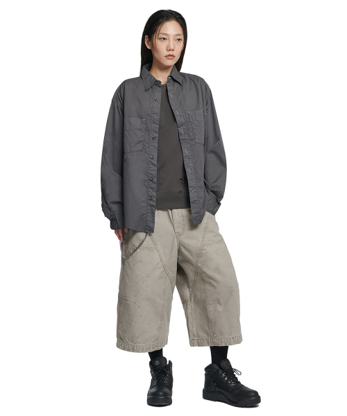 NOMANUAL（NOMANUAL）の「OVERDYED SHIRT - WASHED BLACK（シャツ/ブラウス・レディース・その他・MEDIUM/LARGE/SMALL）」の5枚目の写真