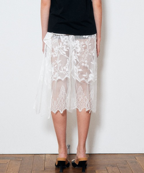 LE CIEL BLEU（ルシェルブルー）の「レーススカート / Lace Skirt（スカート・レディース・オフホワイト・36/34）」の8枚目の写真