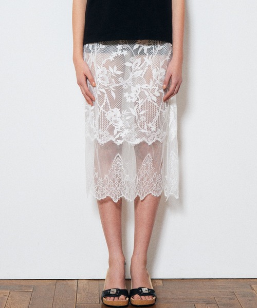LE CIEL BLEU（ルシェルブルー）の「レーススカート / Lace Skirt（スカート・レディース・オフホワイト・36/34）」の7枚目の写真