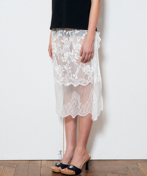 LE CIEL BLEU（ルシェルブルー）の「レーススカート / Lace Skirt（スカート・レディース・オフホワイト・36/34）」の5枚目の写真