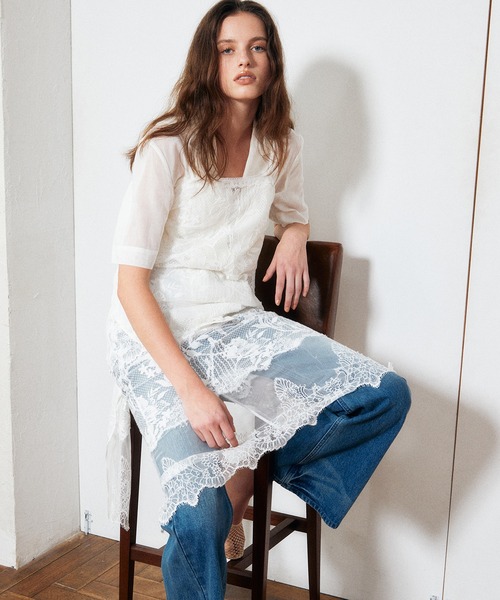 LE CIEL BLEU（ルシェルブルー）の「レーススカート / Lace Skirt（スカート・レディース・オフホワイト・36/34）」の2枚目の写真