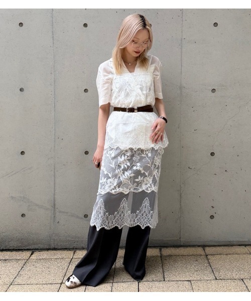 LE CIEL BLEU(ルシェルブルー)の「レーススカート / Lace Skirt(スカート・レディース・オフホワイト・36/34/38)」の16枚目の写真