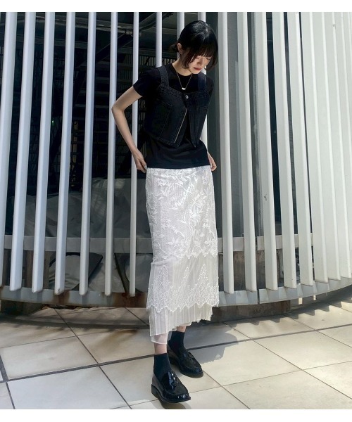 LE CIEL BLEU(ルシェルブルー)の「レーススカート / Lace Skirt(スカート・レディース・オフホワイト・36/34/38)」の14枚目の写真