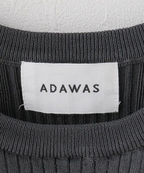 Noble(ノーブル)の「《アーカイブ別注・追加》ADAWAS/アダワズ COTTON STRETCH COMPACT TOP(タンクトップ・レディース・チャコールグレー/ホワイト・FREE)」の11枚目の写真