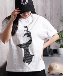 Laufer（ロイファー）の「【Laufer】Face Logo Tee / フェイスグラフィック クロップド ボックスシルエット Tシャツ / 短丈 ヘビーウェイト（Tシャツ/カットソー）」